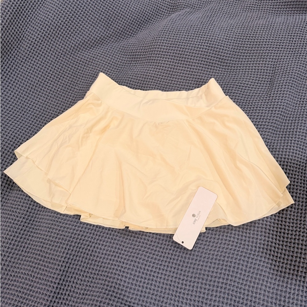 CRZ YOGA Cream Skater Skirt